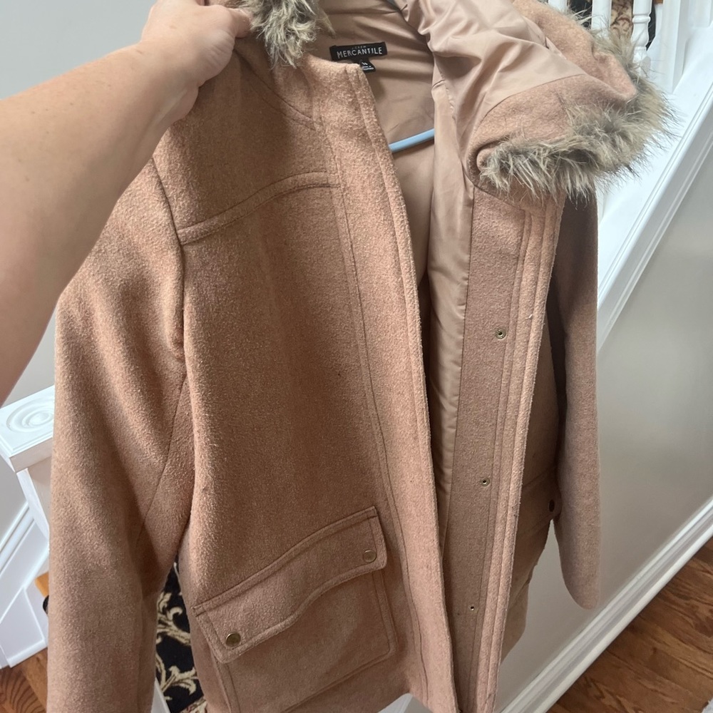 Jcrew wool coat Carmel
